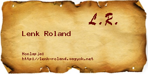 Lenk Roland névjegykártya